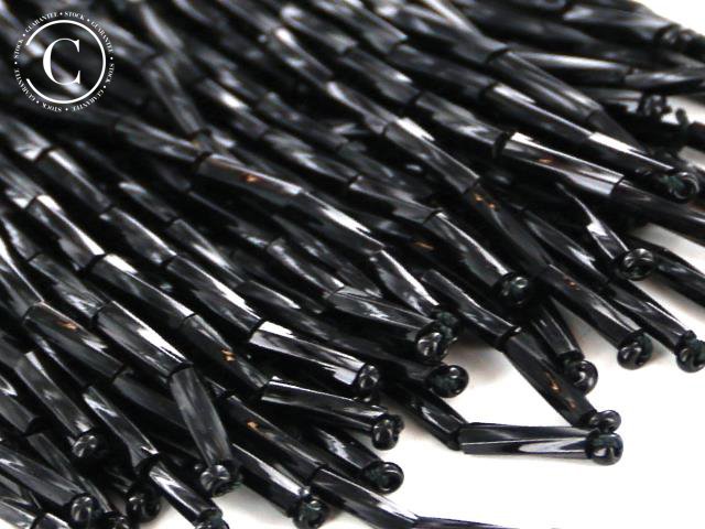 Bugle Bead Dropper Bunch BLACK