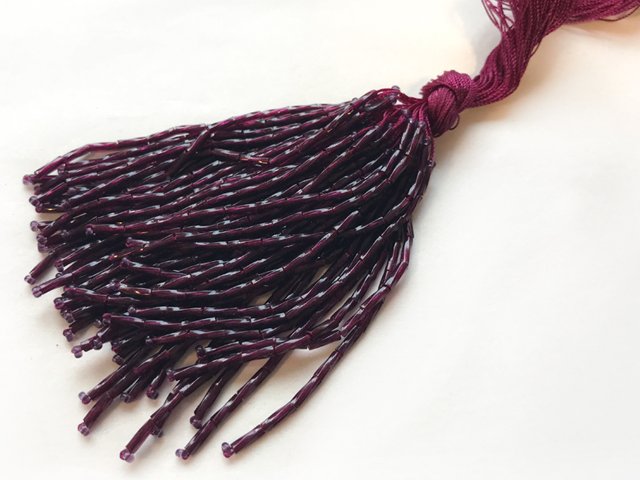Bugle Bead Dropper Bunch RED/WINE