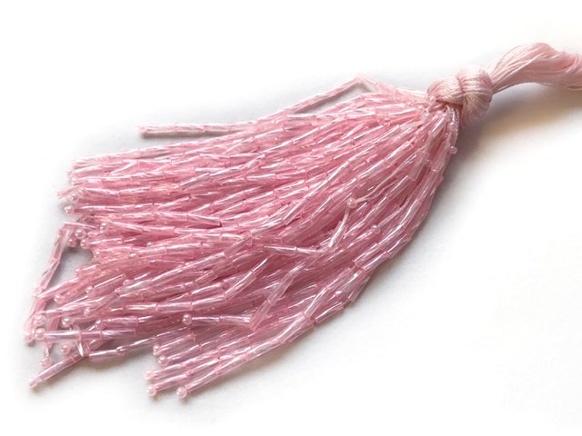 Bugle Bead Dropper Bunch SUGAR PINK