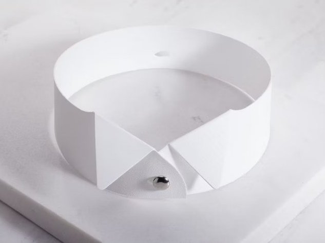 Wide-Point Detachable Cotton Ballroom Collar