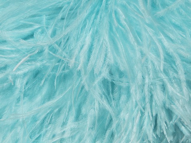 Pure Ostrich Feather Boa Lux 6 Ply - AQUA