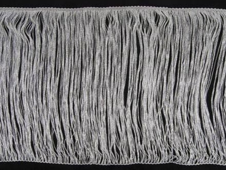 Tactel Fringe Trim 15 Cm SILVER
