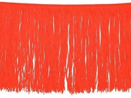 Tactel Fringe Trim 30 Cm - FLAME RED