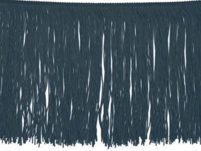 Tactel Fringe Trim 30 Cm HEMATITE