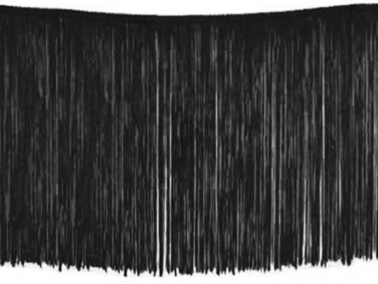 Tactel Fringe Trim 60 Cm BLACK