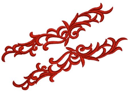 Lace Petunia Motif RED