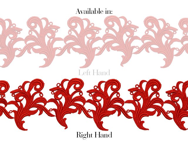Lace Tamara Guipure Ribbon RED