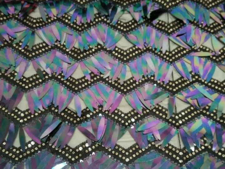 Sequin Net EMERALD/PLUM