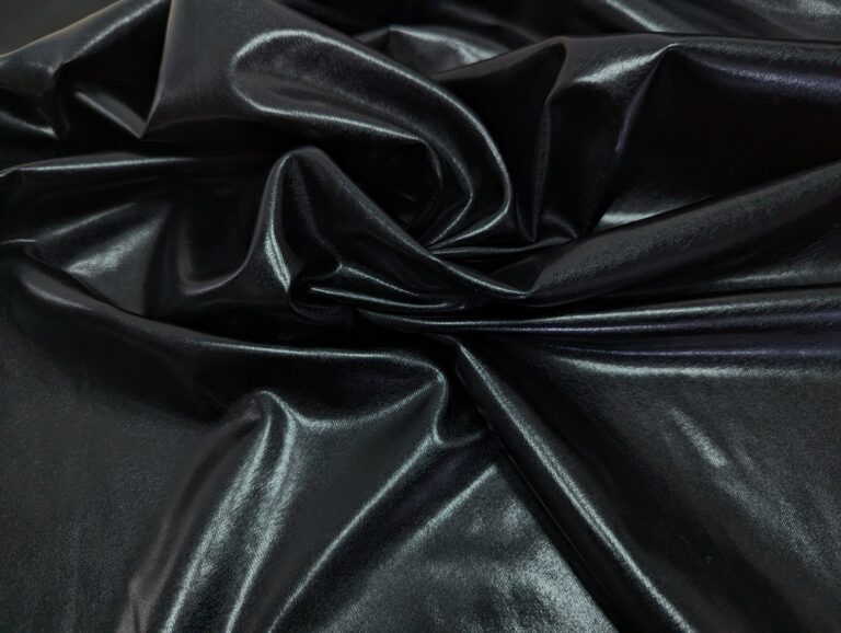 Lycra Stretch Metallic Foiled - BLACK