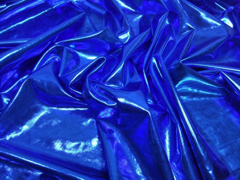 Lycra Stretch Metallic Foiled - COBALT