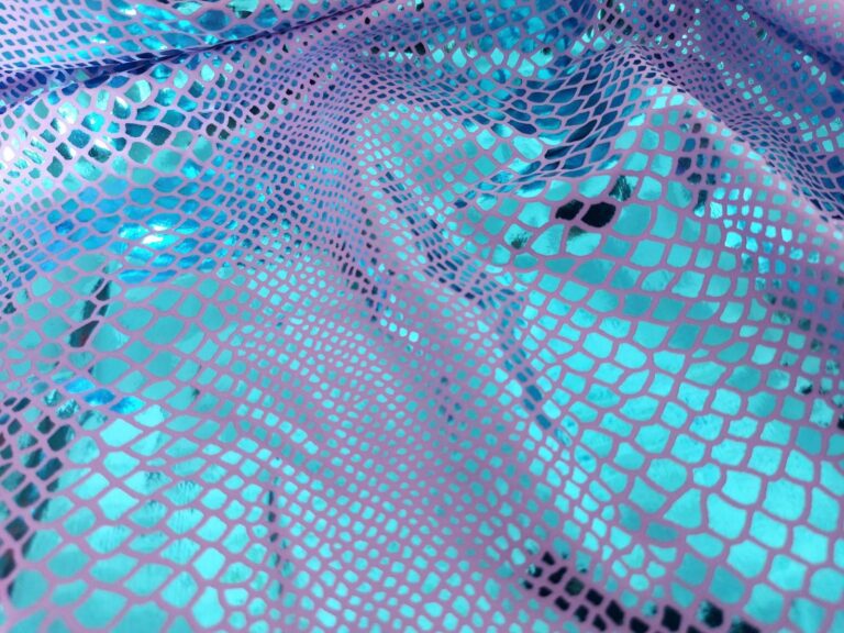 Lycra Python Foiled AQUA/LILAC DREAM