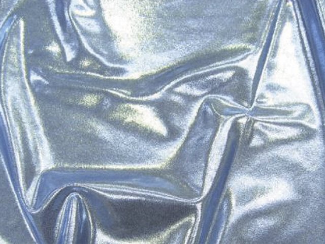 Lycra Metallic Dot - Chrisanne Clover - SILVER/ICE BLUE