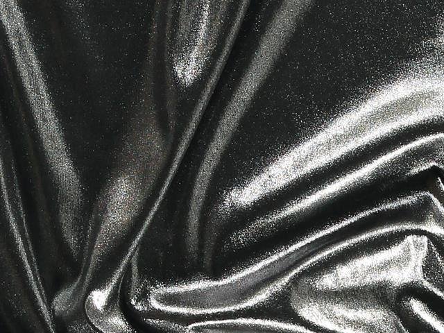 Lycra Metallic Dot - Chrisanne Clover - SILVER/BLACK