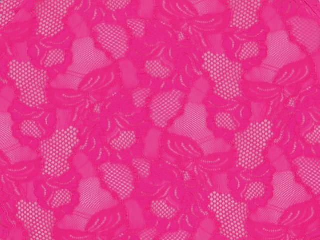Floral Cascade Stretch Lace - PINK FIZZ