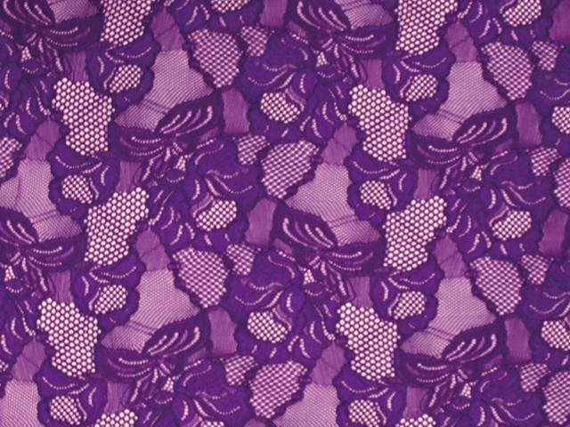 Floral Cascade Stretch Lace - PURPLE RAIN