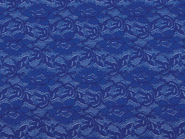 Flower Stretch Lace - COBALT