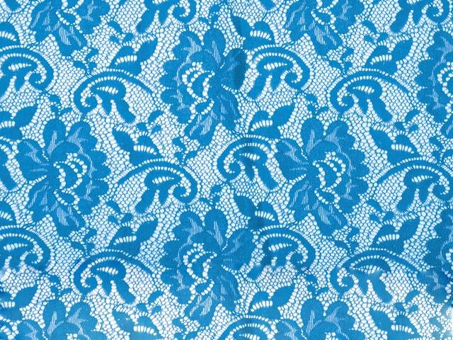 Flower Stretch Lace - ELECTRIC BLUE