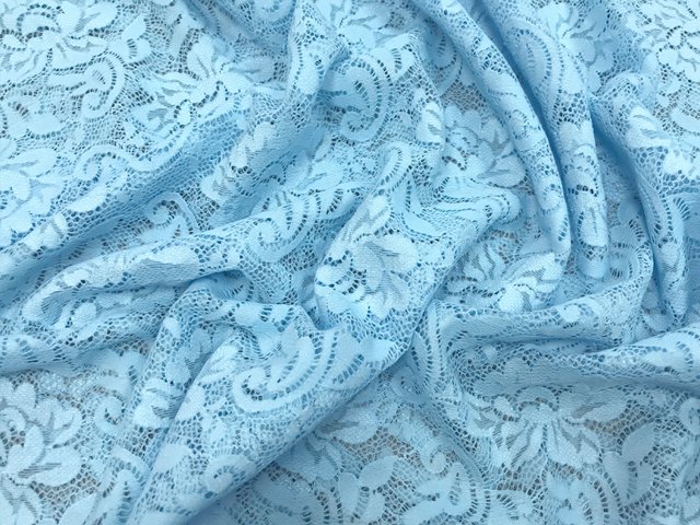 Flower Stretch Lace - ICE BLUE
