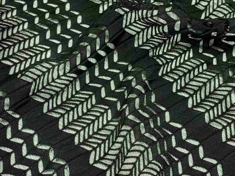 Stretch Lace Zigzag Stripe BLACK