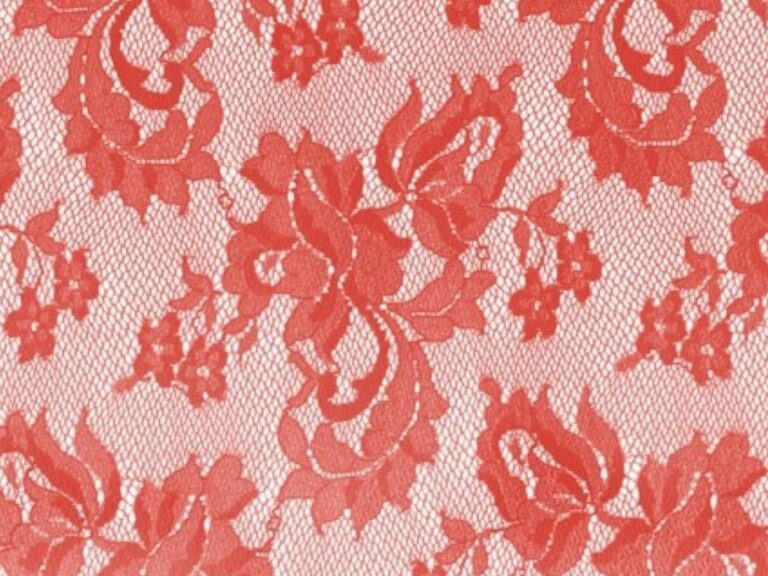 Spanish Rose Stretch Lace - FLAME RED