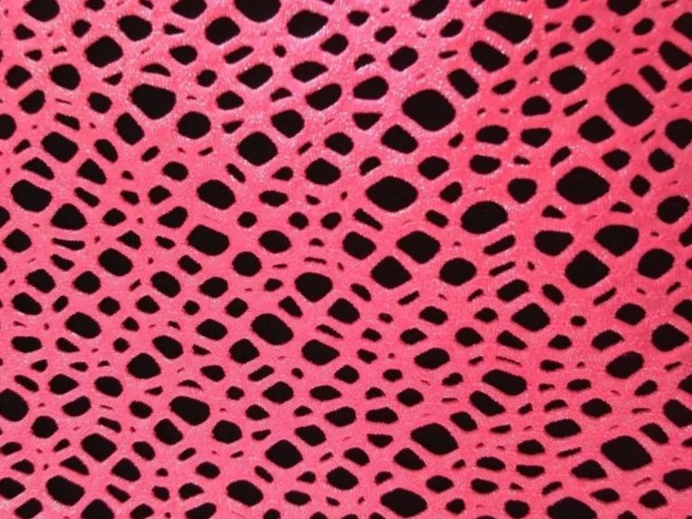 Stretch Fishnet - Chrisanne Clover - SILVER/ELECTRIC PINK