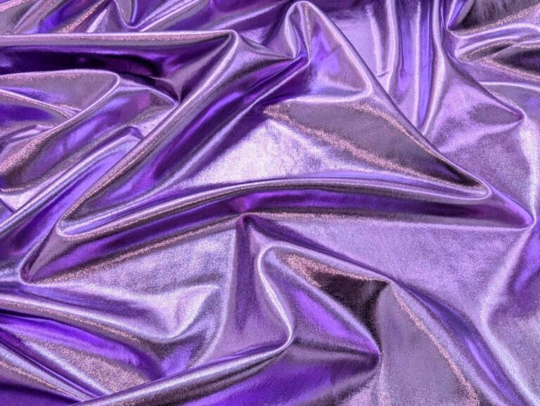 Lycra Stretch Metallic Foiled LILAC