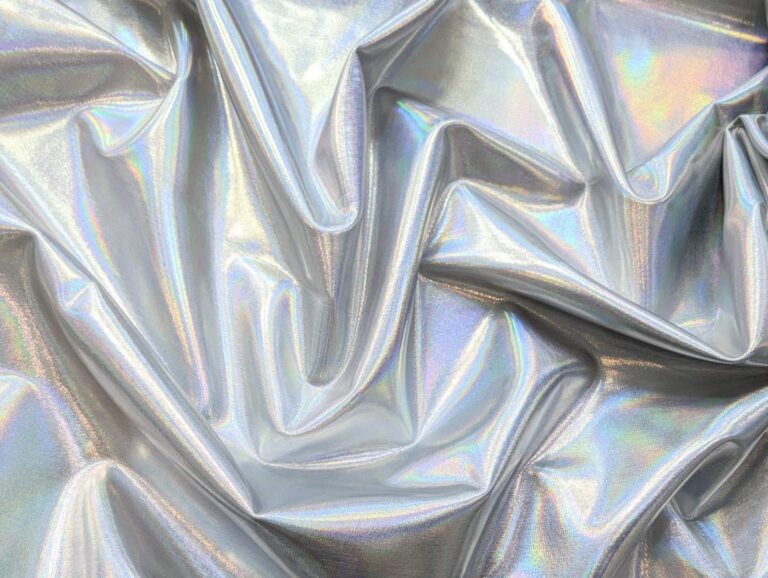 Lycra Stretch Metallic Foiled SILVER
