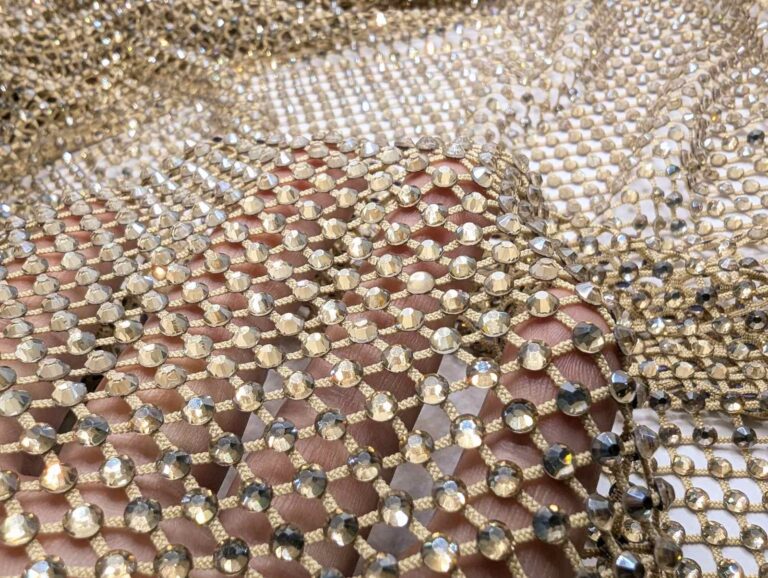 Rhinestone Mesh - GOLD