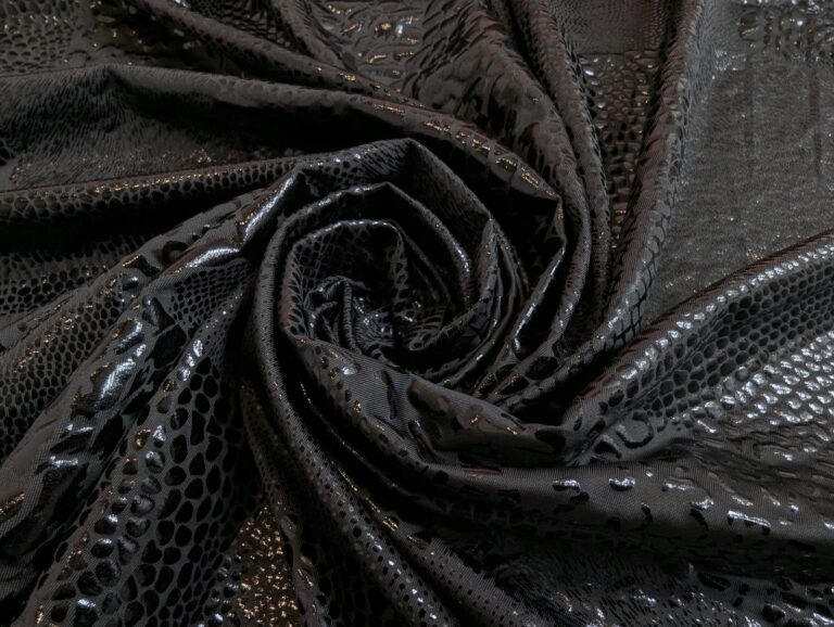 Lycra Python Foiled BLACK