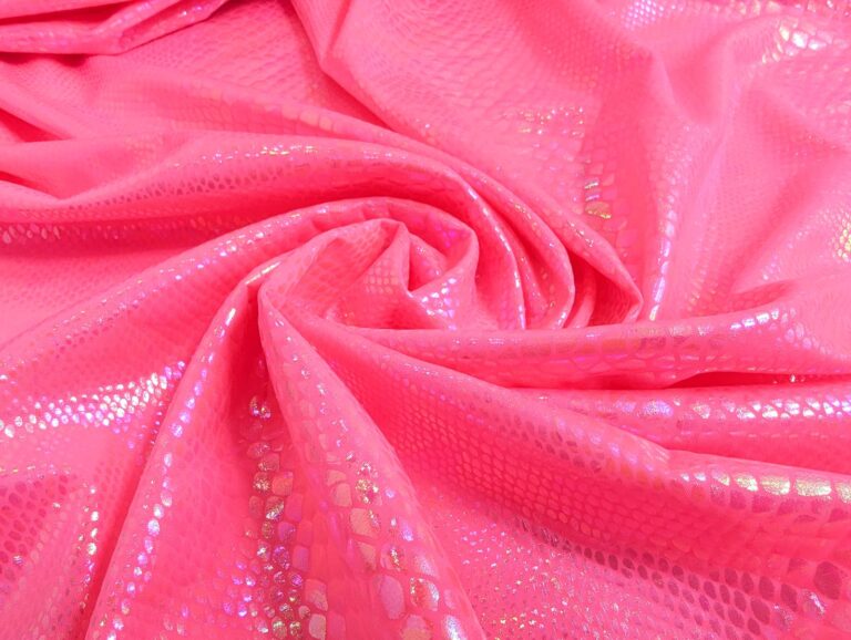 Lycra Python Foiled CERISE