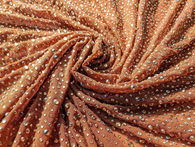 Rhinestone Stretch Net CARAMEL/TAN