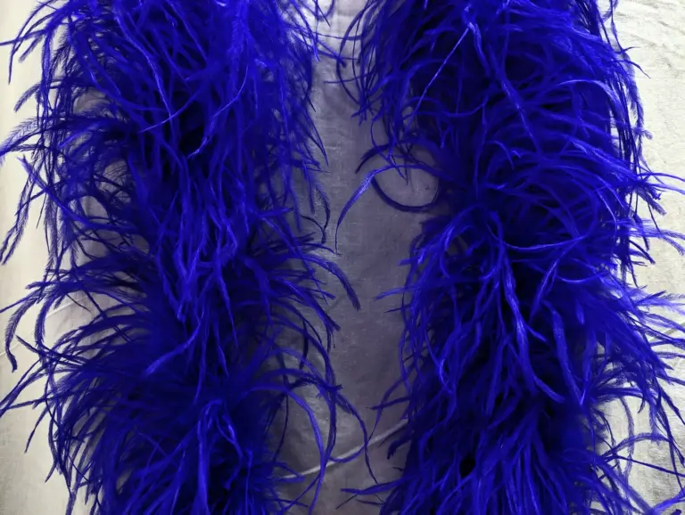Ostrich Feather Boa Lux 5 Ply - COBALT