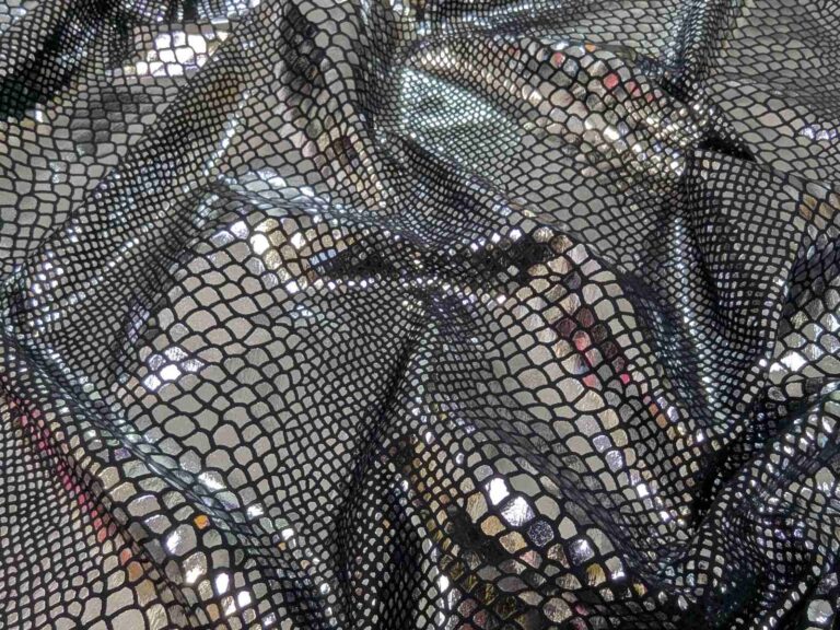 Lycra Python Foiled SILVER/BLACK