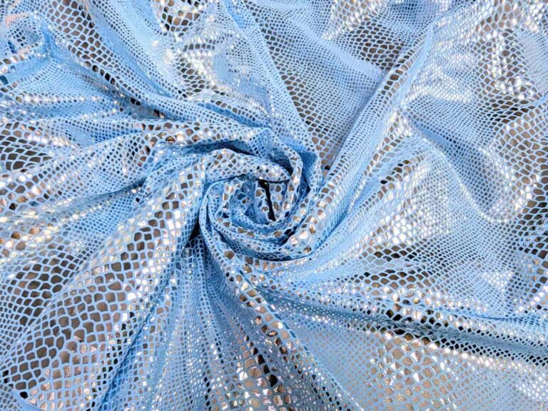 Lycra Python Foiled SILVER/MALIBU