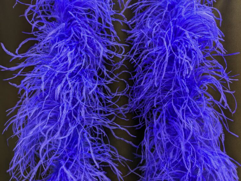 Ostrich Feather Boa 5 Ply - COBALT/BLUEBERRY