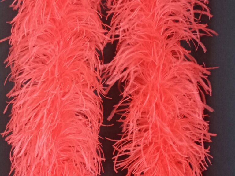 Ostrich Feather Boa Lux 5 Ply HOT RED
