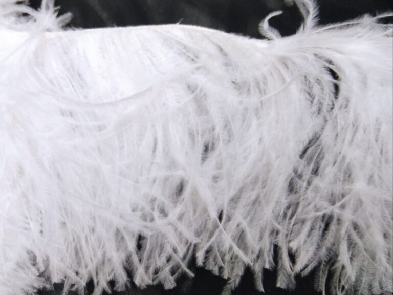 Ostrich Feather Fringe Trim 12-15 Cm - WHITE